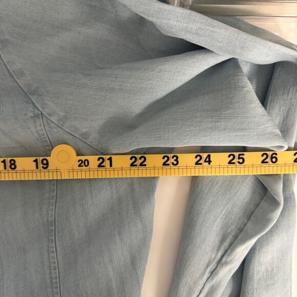 Soft Surroundings Light Chambray Drape Alicante Tencel Topper 1X Fall Layering - Picture 8 of 8